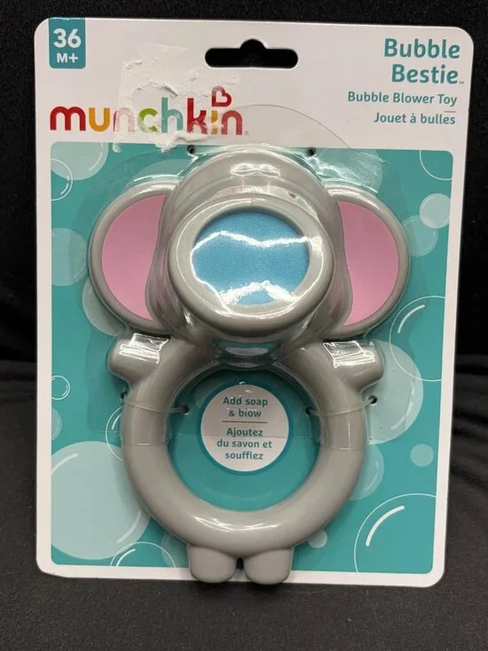 Munchkin Bubble Bestie Elephant Bubbler Bath Toy Rattle 2020 Grey