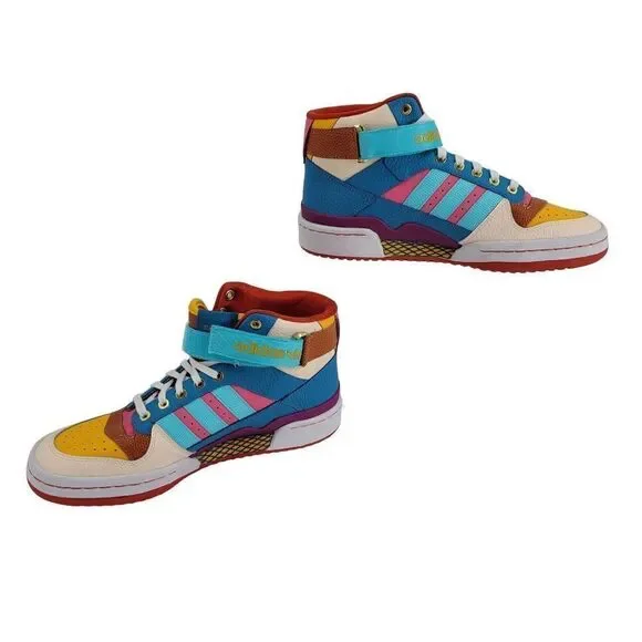 Limited Edition Adidas High Top Sneakers Sz 6‎ Multicolored Kidcore Streetwear