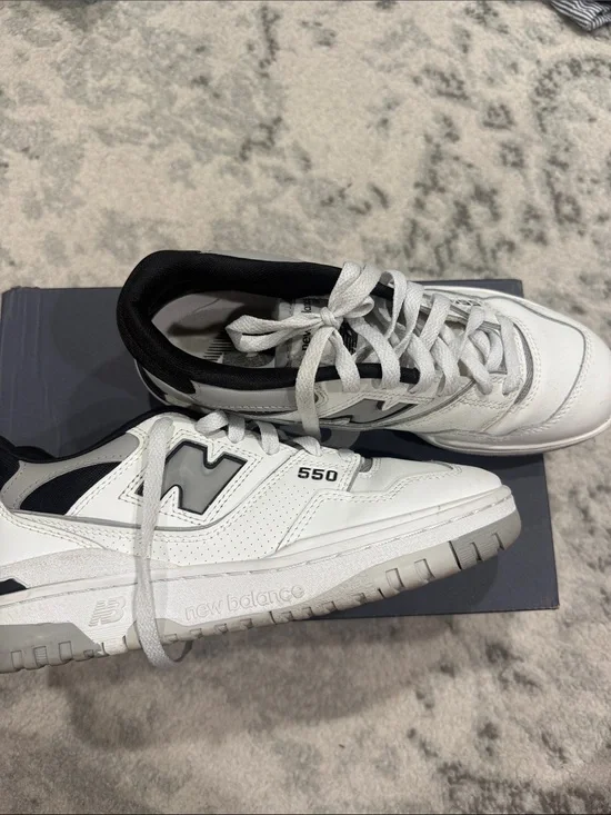 New Balance 550 White and Black Men's Sneakers