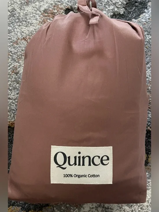 NEW Quince 100% Organic Cotton 3 Piece Sheet Set, Twin (Fig)