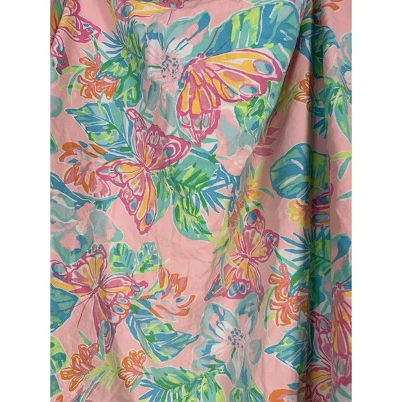Lilly Pulitzer X Pottery Barn Butterfly Crib Sheet Pink Whimsical Tropical Fairy