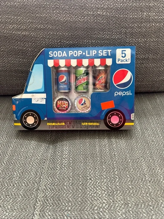 Pepsi Soda Pop Lip Set - Blue and Red Packaging (5 Pack)