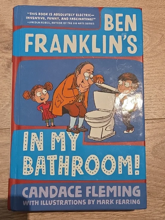 Ben Franklin's In My Bathroom! Kids Book - Blue