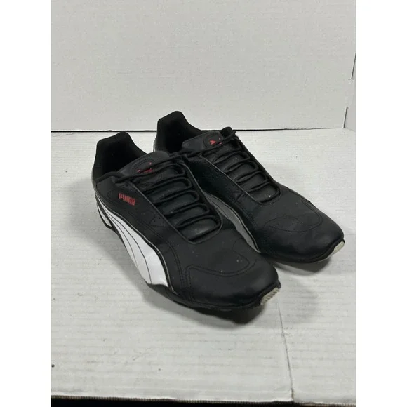 Puma Redon Bungee Mens 11.5 Black White Red Running Shoes 388167-02