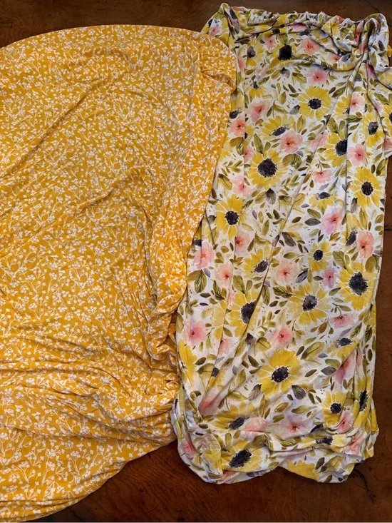 Little sleepies standard crib sheets autumn sunflower and golden poppies