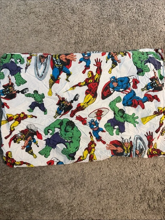 Pottery Barn Kids Marvel Full size Sheet set with one pillowcase