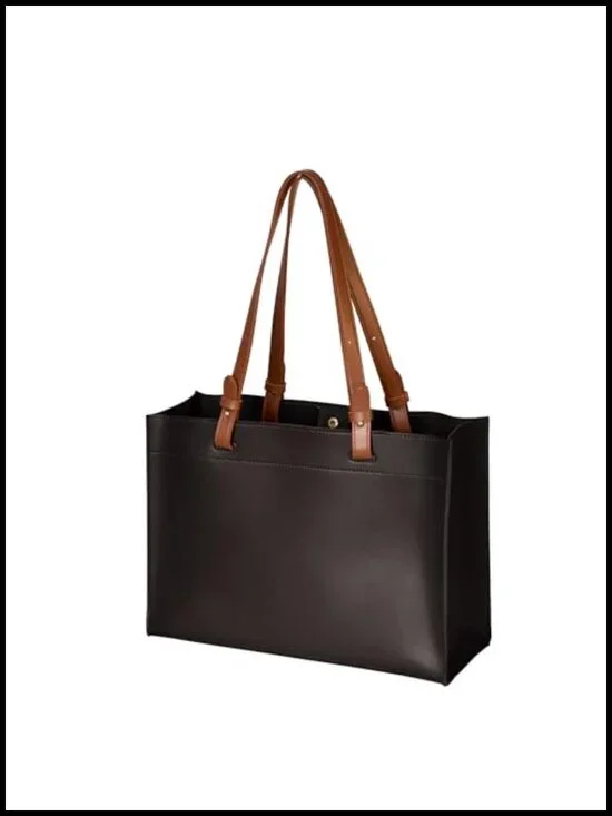 Vegan Leather Convertible Tote Bag Crossbody Shoulder Bag Large A4