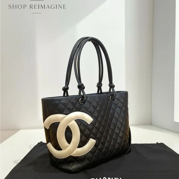 Chanel  Cambon Quilted Lambskin Leather Tote