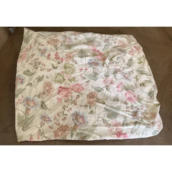 Laura Ashley Morning Glory Melrose TWIN FITTED SHEET ONLY Chic Cottage Sheet