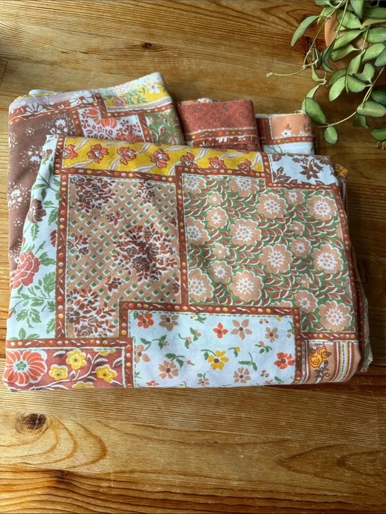 Vintage Patchwork Floral Flat Sheet