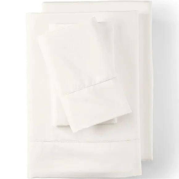 Land's End 700 Count Egyptian cotton king sheet set Ivory Color King Size