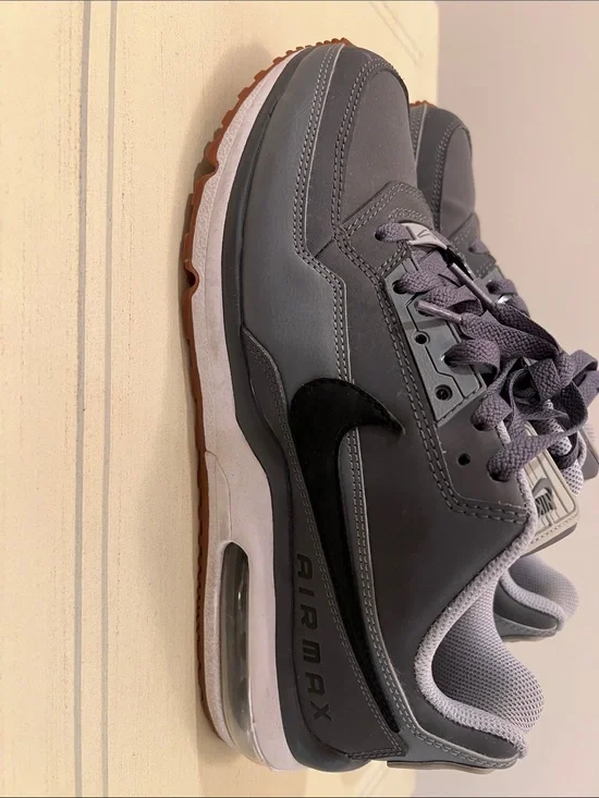 Nike Grey and Black Air Max Sneaker with Gum Sole