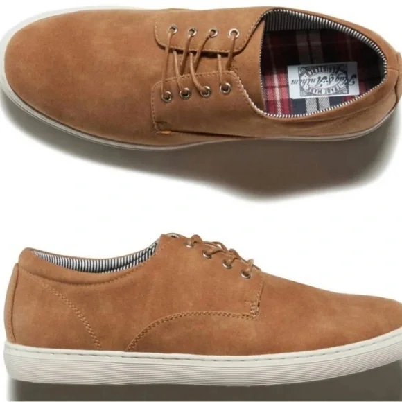 Flag and Anthem Pembroke Canvas Tan lace up canvas sneakers shoes size 14