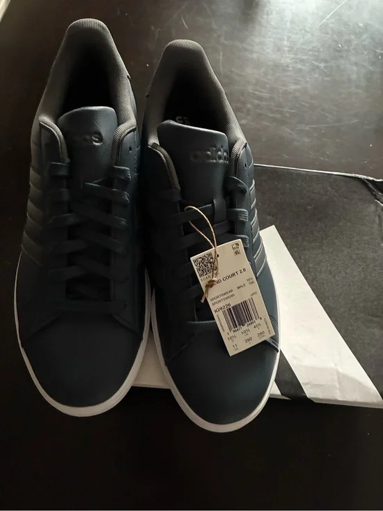 adidas Navy and White Low-Top Sneakers