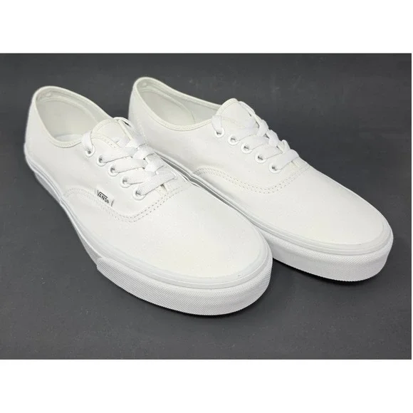 Vans Authentic True White Canvas Low Sneakers Men's 9.5/Women's 11 VN000EE3W00