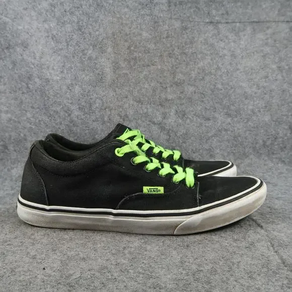 Vans Shoes Mens 9.5 Sneakers Era Skate Canvas Black Green Casual Active Trainers