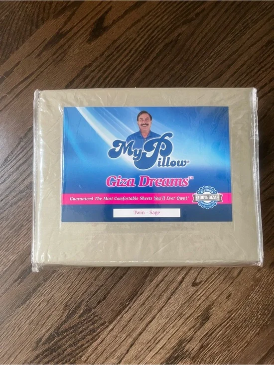 MyPillow Giza Dreams Twin Sheet Set in Sage Brand new in original package