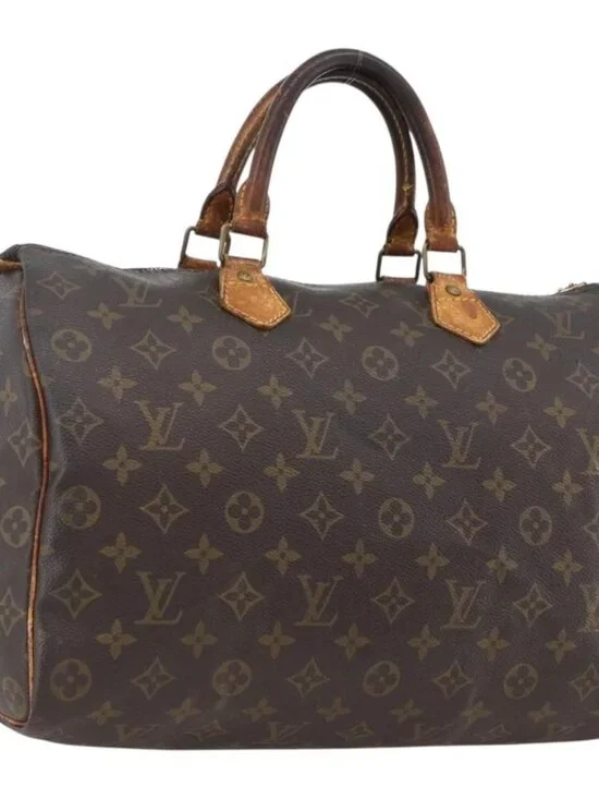 LOUIS VUITTON Monogram Speedy 35 Hand Bag M41524 LV Auth bs32224