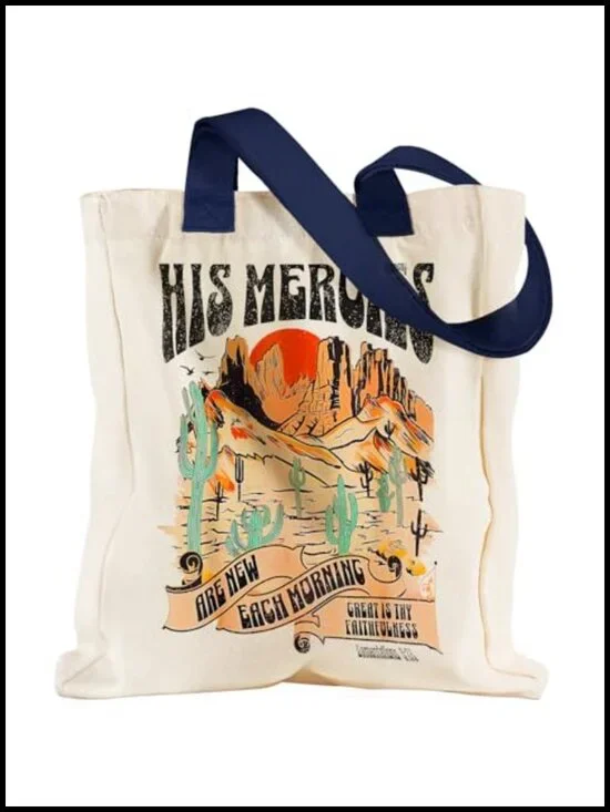 Heavy Duty Canvas Tote Bag with Zipper Pocket for Shopping