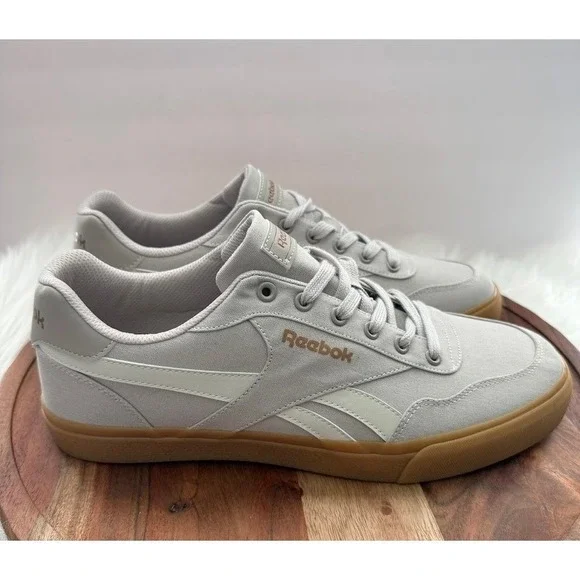 Reebok Royal Complete 3.0 Low Mens Size 12 Light Grey Canvas Gum Sole Sneakers