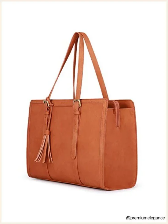 PU Leather Laptop Tote Bag for Women 15.6 Inch Work Bag Office Computer Purse 3