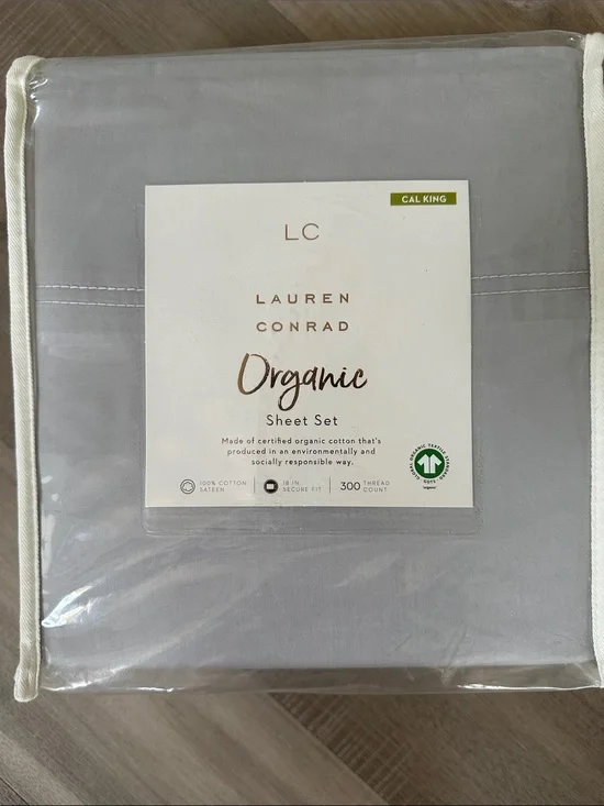 LC Lauren Conrad Organic Sheet Set - Grey