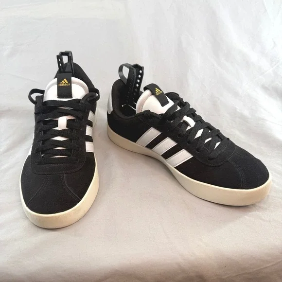 Adidas VL Court 3.0 Women's Shoes Black Suede Low Top Sneakers ID6279 Size 8.5