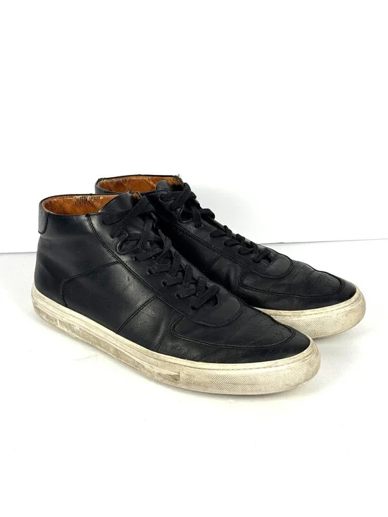 Beckett Simonon Garcia High Top Mens Size 11 Black Leather Sneakers Shoes