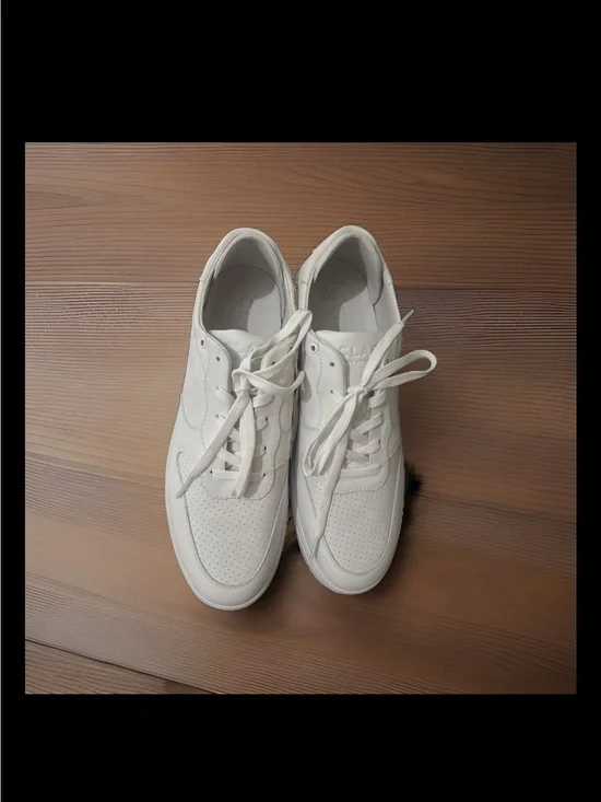 Clae Men's White Leather Sneakers