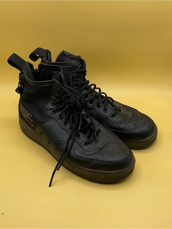 Nike Black High-Top Tactical Sneakers with Lace-Up Front