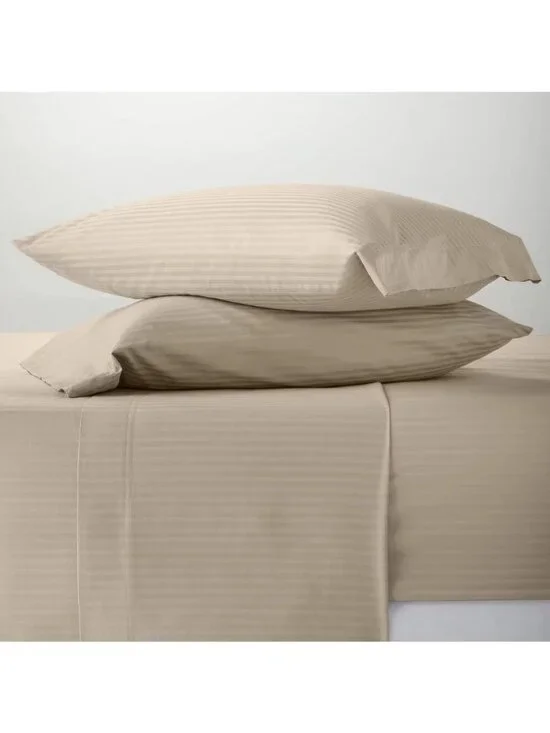 Threshold Twin XL Size 100% Sateen Cotton Damask Birch Gray 4 Piece Sheet Set