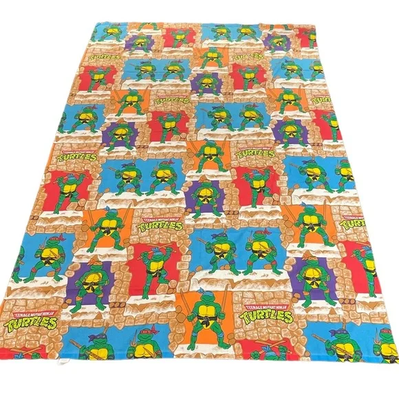 🌸 - Vintage‎ TMNT 1988 Twin flat Sheet only Mirage Studios