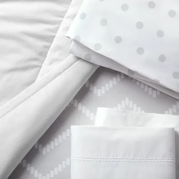 Cloud Island Crib Bedding Set Gray 4pc NWT