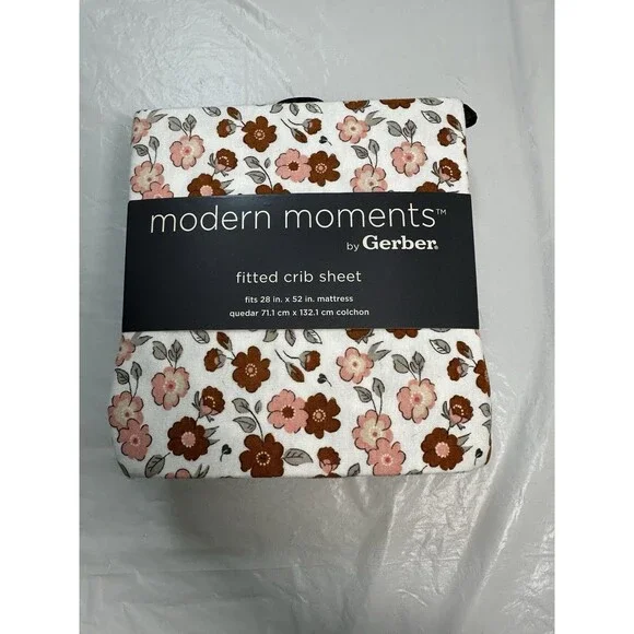 Modern Moments by Gerber Baby & Toddler Girl Ultra Soft Fitted Crib Sheet28x52in