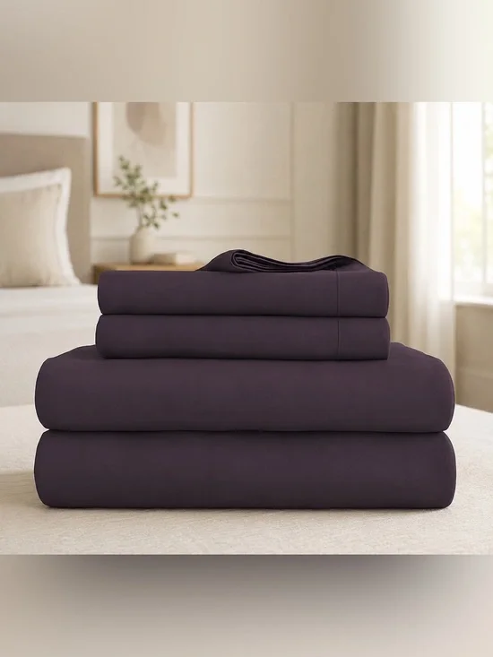 King Purple 4 Piece Premium Microfiber Sheet Set