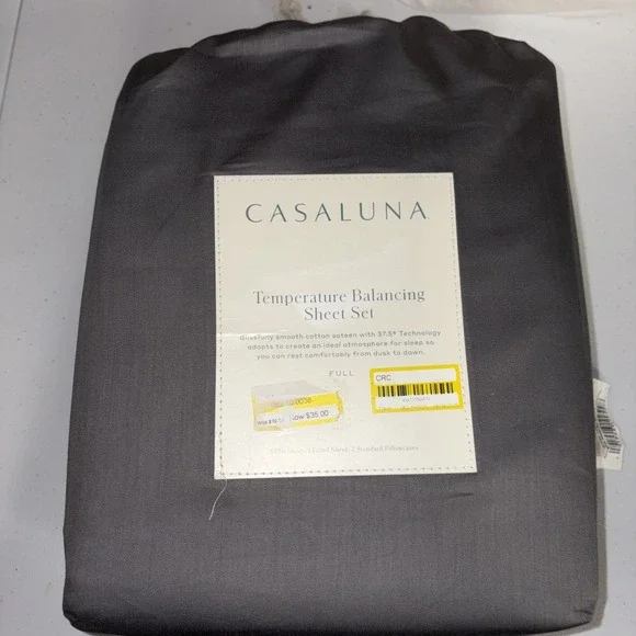 New Casaluna Temperature Balancing Sheet Set Size Full Metal Gray 300 TC