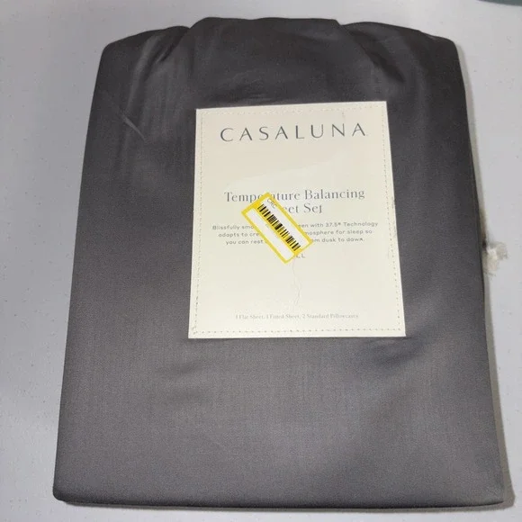 New Casaluna Temperature Balancing Sheet Set Size Full Metal Gray 300 TC