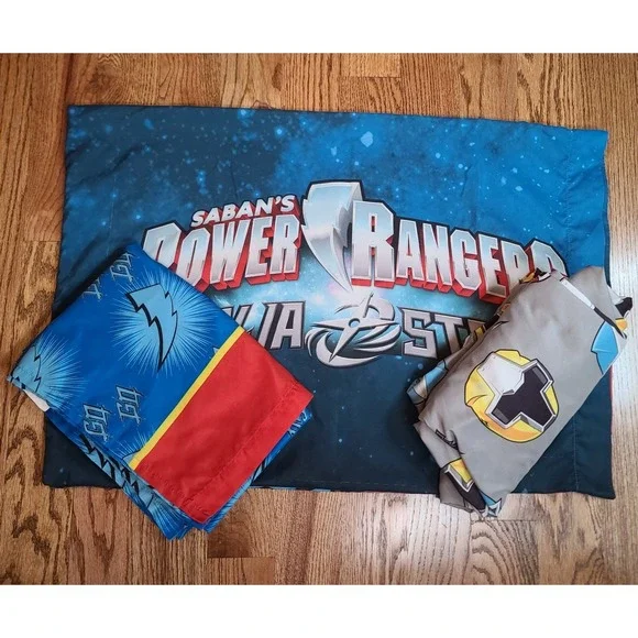 2017 Power Rangers Ninja Steel Twin Sheet Set 3 Pc Flat Fitted Pillowcase