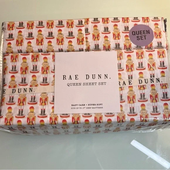 Rae Dunn Nutcracker Sheet Set | Queen‎ | NWT