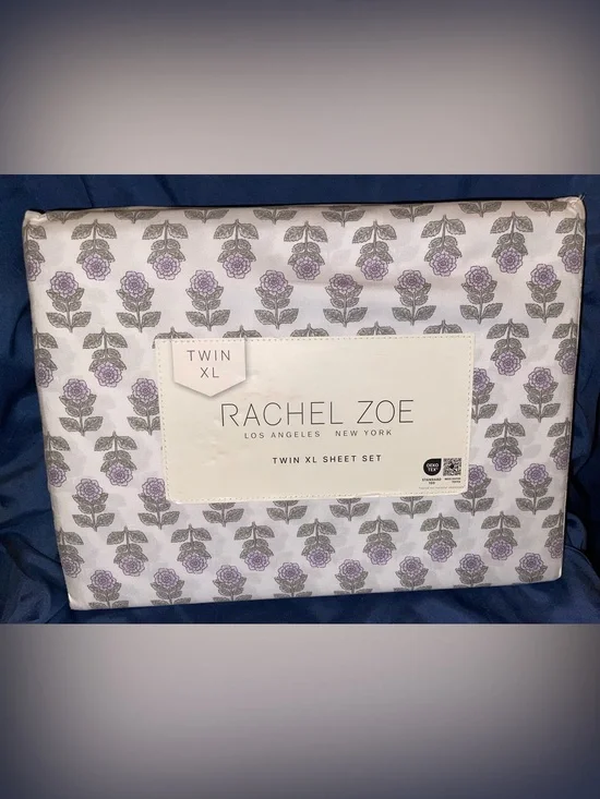Rachel Zoe Floral Twin XL Sheet Set - Lavender and Sage