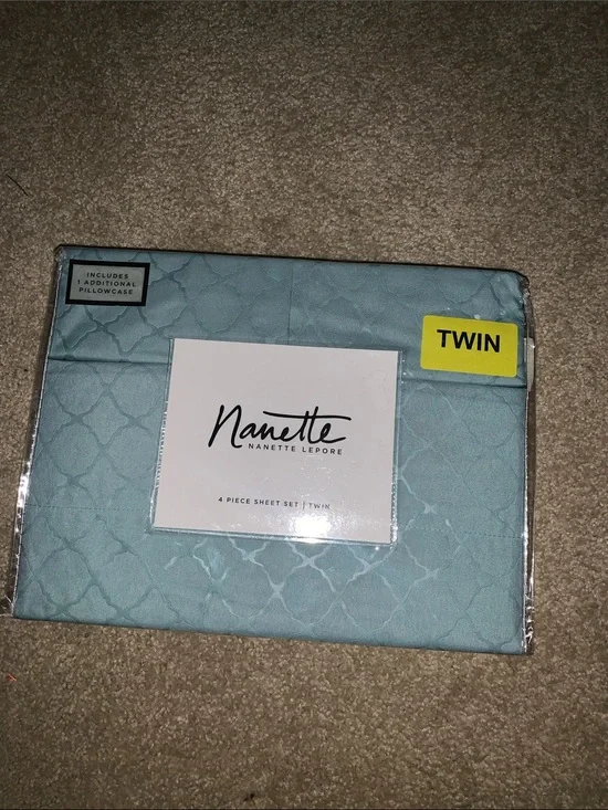 Nanette Lepore Twin Sheet Set - Slate Blue
