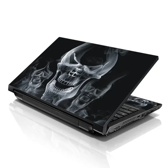 LSS 15.6 & 17.3 Inches Laptop Notebook Skin Sticker Decal - Smoke Skull