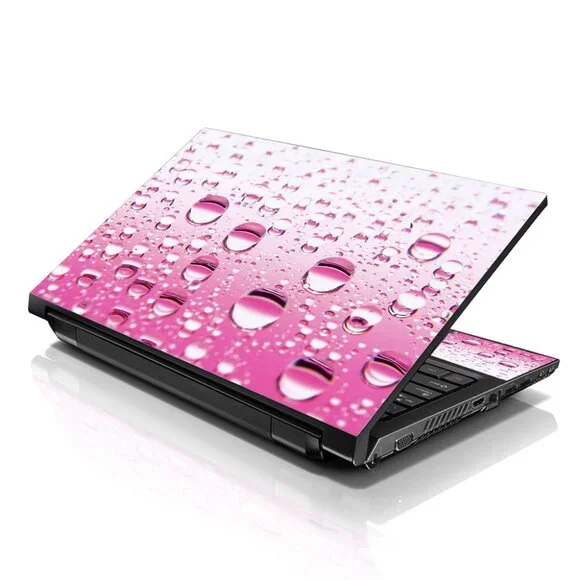 LSS 15.6 & 17.3 Inches Laptop Notebook Skin Sticker Decal - Pink Water Drops