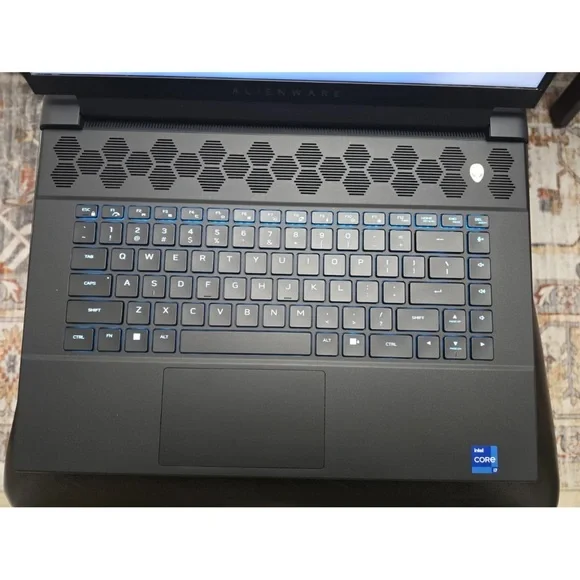 Alienware Black Laptop with Sleek Design and Enhanced Audio
