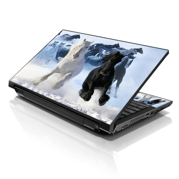 LSS 15.6 & 17.3 Inches Laptop Notebook Skin Sticker Decal - Winter Running Horse