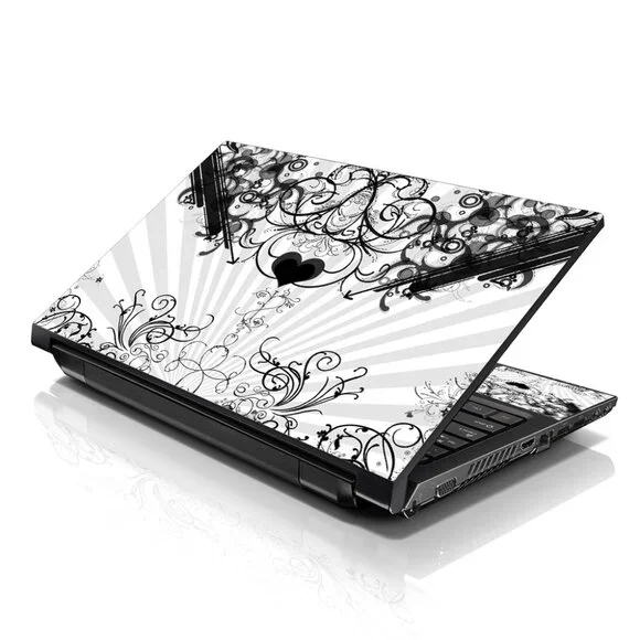 LSS 15.6 & 17.3 Inches Laptop Notebook Skin Sticker Decal - Heart Floral