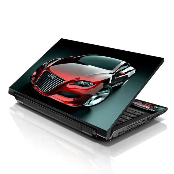 LSS 15.6 & 17.3 Inches Laptop Notebook Skin Sticker Decal - Red Audi Car