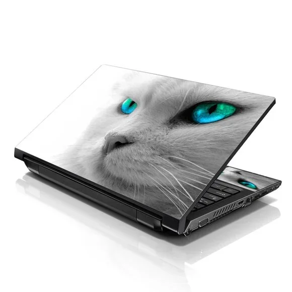 LSS 15.6 & 17.3 Inches Laptop Notebook Skin Sticker Decal - Blue Eyed Cat