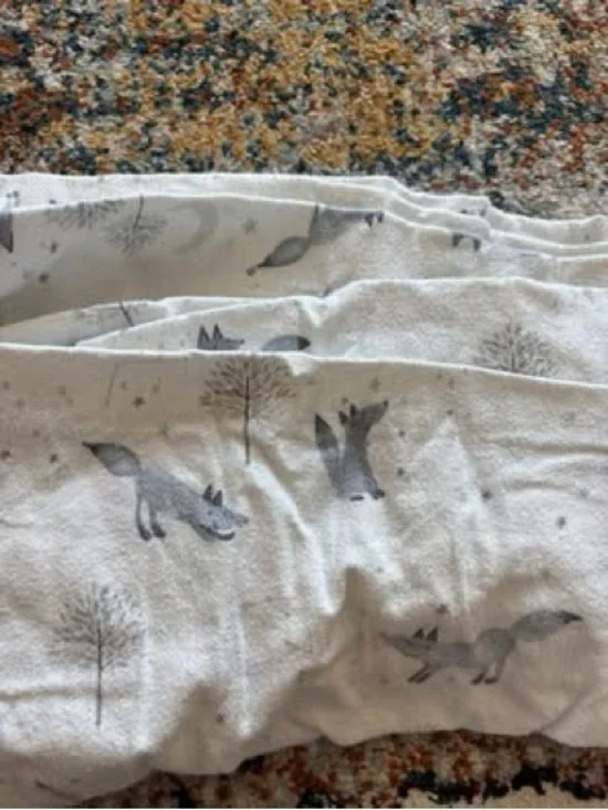 PB Baby organic flannel fitted crib sheets