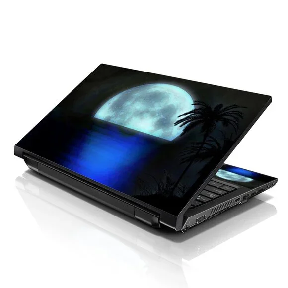 LSS 15.6 & 17.3 Inches Laptop Notebook Skin Sticker Decal - Beach Moon Light